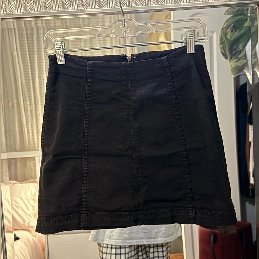 Free People Black Mini Skirt
